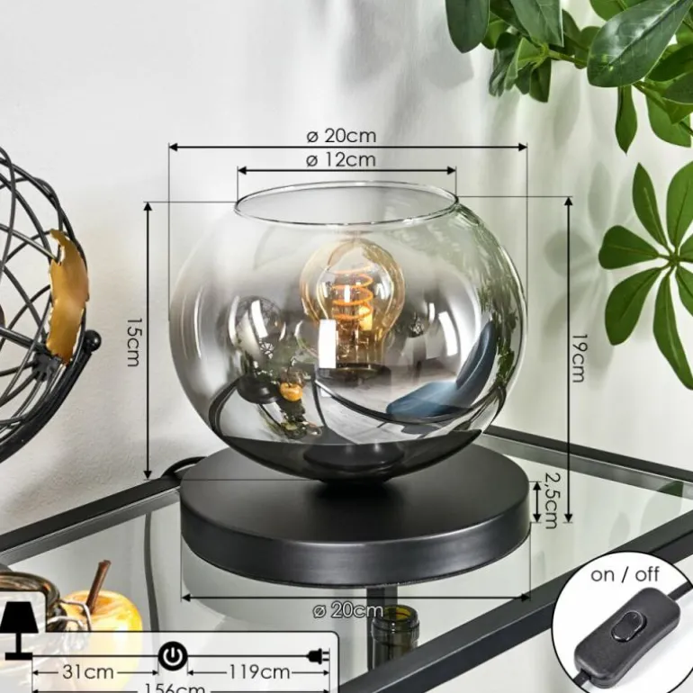 Apedo Lampe à poser Noir, 1 lumière