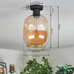 Apedo Plafonnier Ambre, 1 lumière