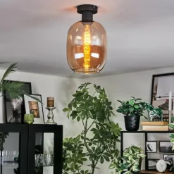 Apedo Plafonnier Ambre, 1 lumière