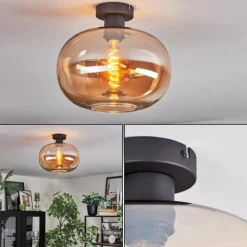 Apedo Plafonnier Ambre, 1 lumière