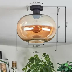 Apedo Plafonnier Ambre, 1 lumière