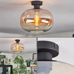 Apedo Plafonnier Ambre, Clair, 1 lumière