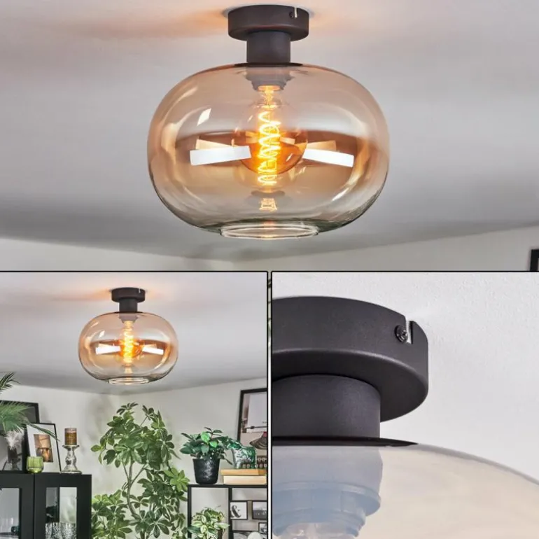 Apedo Plafonnier Ambre, Clair, 1 lumière