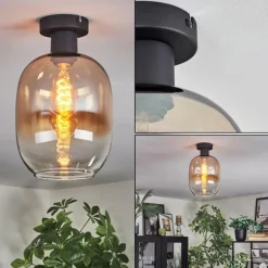 Apedo Plafonnier Ambre, Clair, 1 lumière