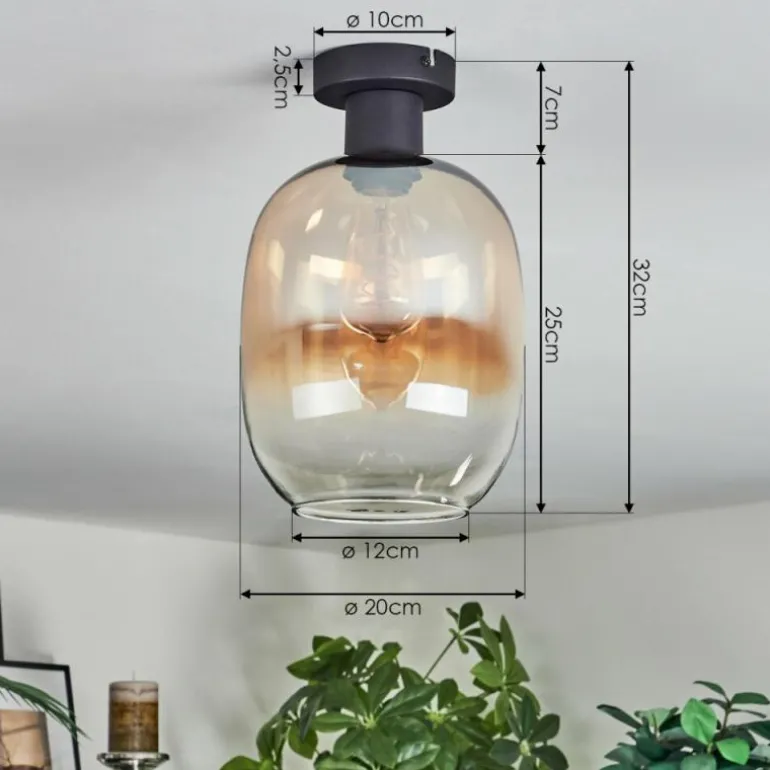 Apedo Plafonnier Ambre, Clair, 1 lumière