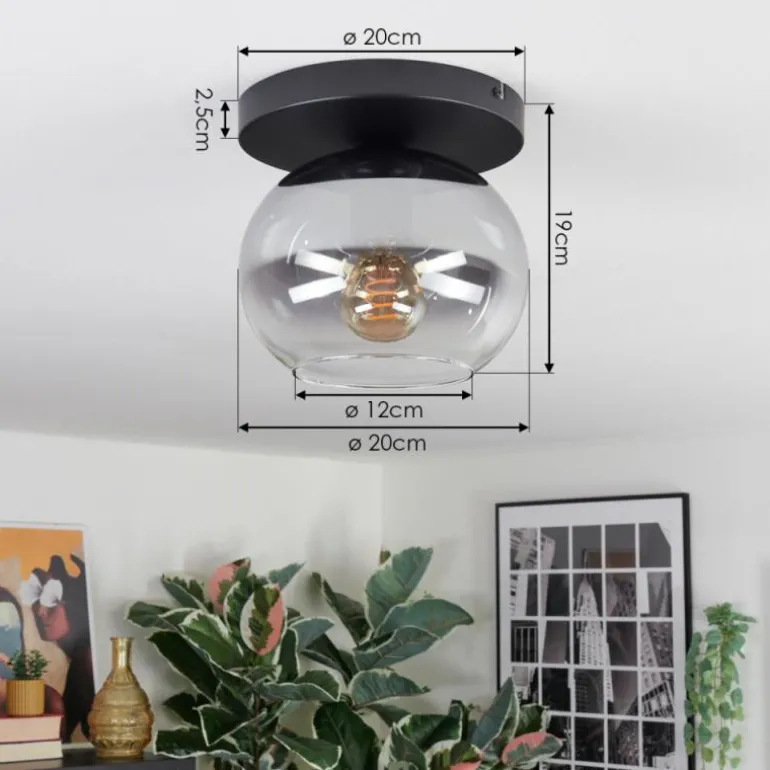 Apedo Plafonnier, Boule lumineuse Clair, Fumé, 1 lumière