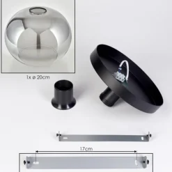 Apedo Plafonnier, Boule lumineuse Clair, Fumé, 1 lumière