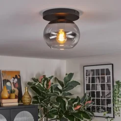 Apedo Plafonnier, Boule lumineuse Clair, Fumé, 1 lumière