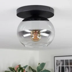 Apedo Plafonnier, Boule lumineuse Clair, Fumé, 1 lumière