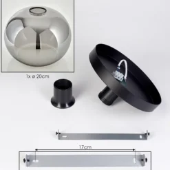 Apedo Plafonnier, Boule lumineuse Fumé, 1 lumière