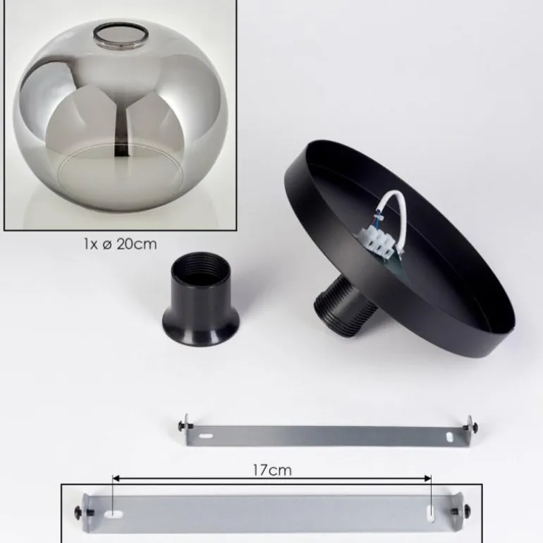 Apedo Plafonnier, Boule lumineuse Fumé, 1 lumière