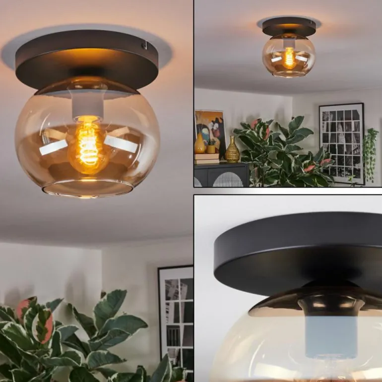 Apedo Plafonnier, Boule lumineuse Ambre, 1 lumière