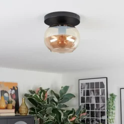 Apedo Plafonnier, Boule lumineuse Ambre, 1 lumière