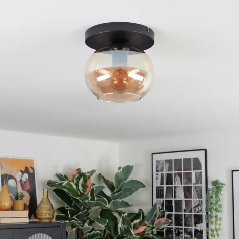 Apedo Plafonnier, Boule lumineuse Ambre, 1 lumière