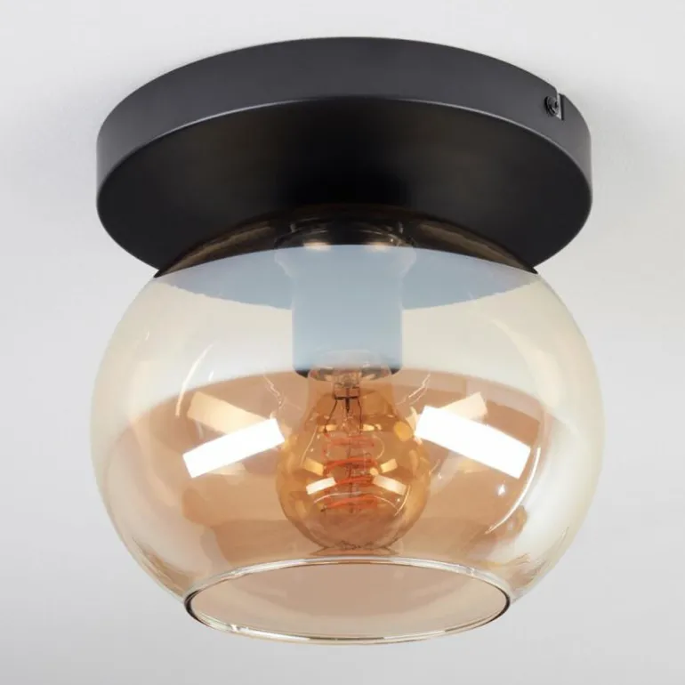 Apedo Plafonnier, Boule lumineuse Ambre, 1 lumière