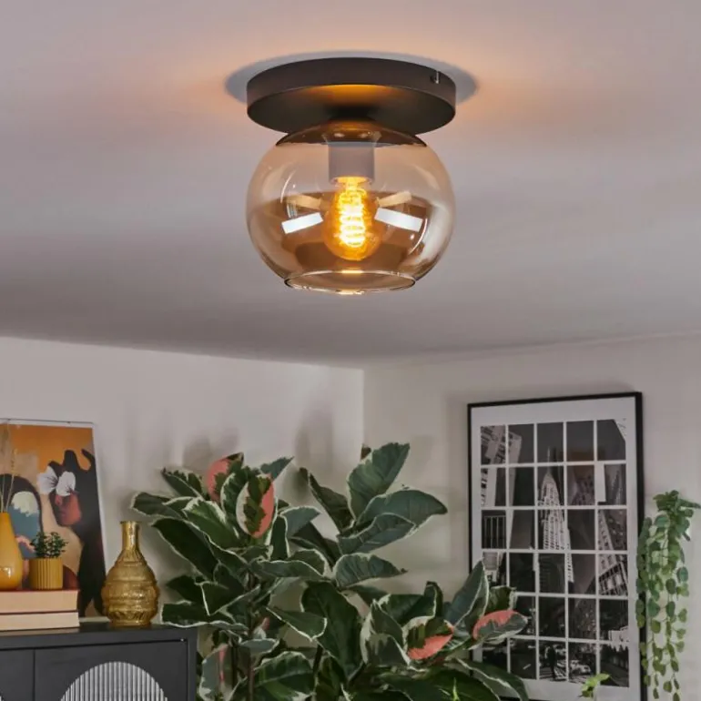 Apedo Plafonnier, Boule lumineuse Ambre, 1 lumière