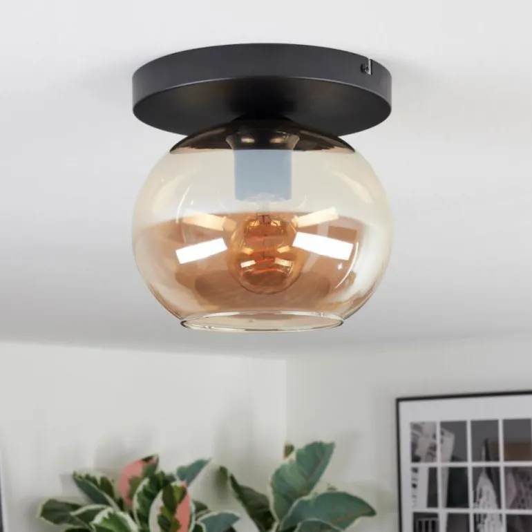 Apedo Plafonnier, Boule lumineuse Ambre, 1 lumière