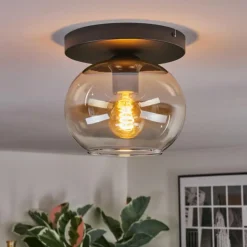 Apedo Plafonnier, Boule lumineuse Ambre, Clair, 1 lumière