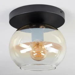 Apedo Plafonnier, Boule lumineuse Ambre, Clair, 1 lumière