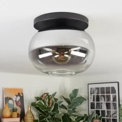 Apedo Plafonnier, Boule lumineuse Clair, Fumé, 1 lumière