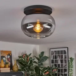 Apedo Plafonnier, Boule lumineuse Clair, Fumé, 1 lumière