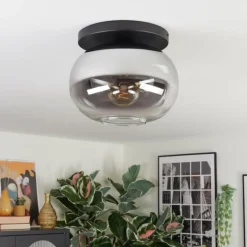 Apedo Plafonnier, Boule lumineuse Clair, Fumé, 1 lumière