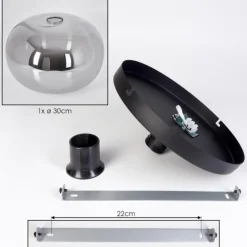 Apedo Plafonnier, Boule lumineuse Fumé, 1 lumière