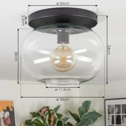 Apedo Plafonnier, Boule lumineuse Clair, 1 lumière