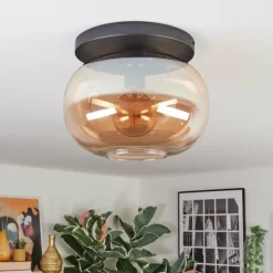 Apedo Plafonnier, Boule lumineuse Ambre, 1 lumière