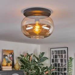 Apedo Plafonnier, Boule lumineuse Ambre, 1 lumière