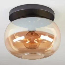 Apedo Plafonnier, Boule lumineuse Ambre, 1 lumière