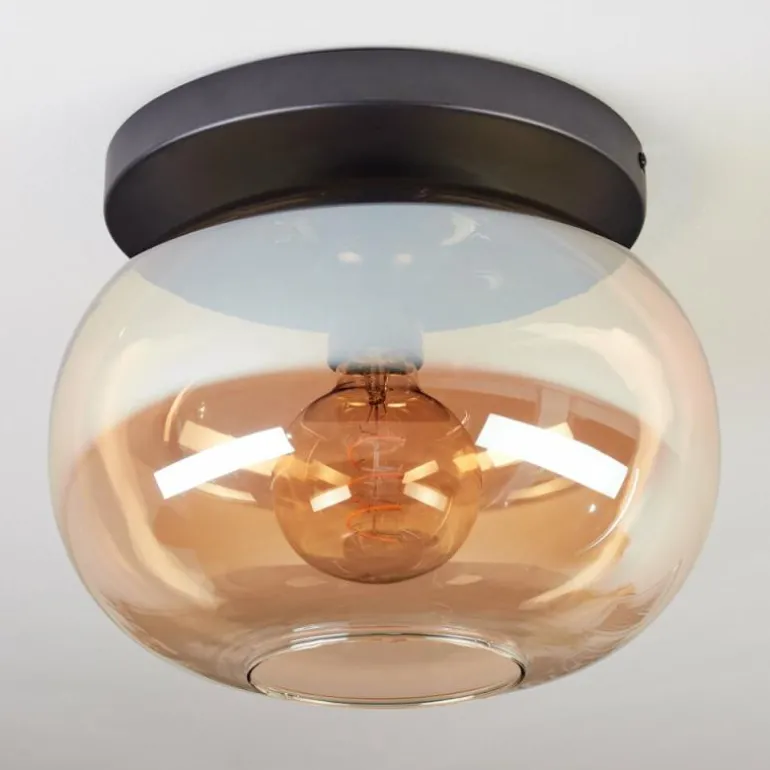 Apedo Plafonnier, Boule lumineuse Ambre, 1 lumière