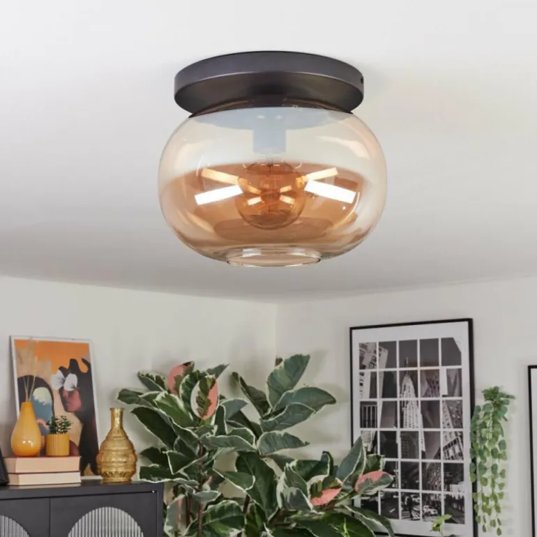 Apedo Plafonnier, Boule lumineuse Ambre, 1 lumière