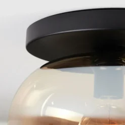 Apedo Plafonnier, Boule lumineuse Ambre, Clair, 1 lumière