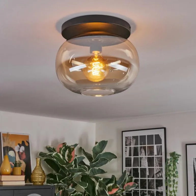 Apedo Plafonnier, Boule lumineuse Ambre, Clair, 1 lumière