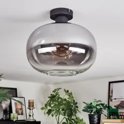 Apedo Plafonnier, Boule lumineuse Clair, Fumé, 1 lumière