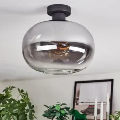 Apedo Plafonnier, Boule lumineuse Clair, Fumé, 1 lumière