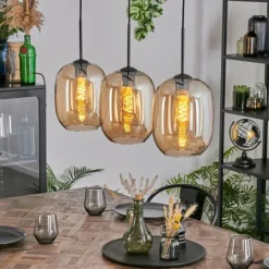 Apedo Suspension Ambre, 3 lumières