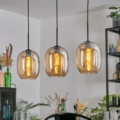 Apedo Suspension Ambre, 3 lumières