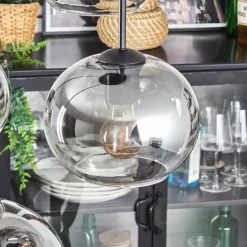 Apedo Suspension, Boule lumineuse, Suspension Clair, Fumé, 4 lumières