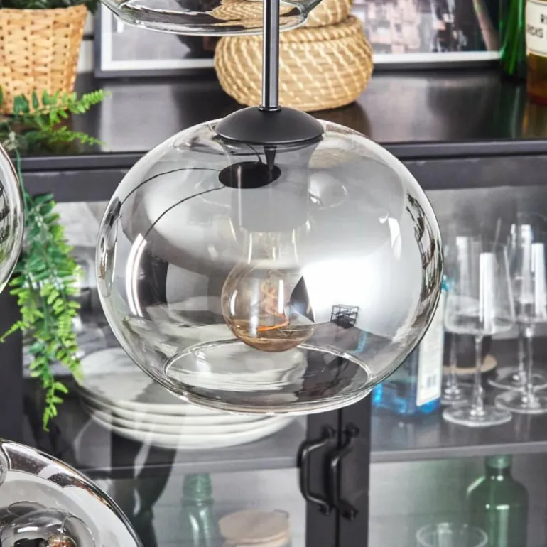 Apedo Suspension, Boule lumineuse, Suspension Clair, Fumé, 4 lumières