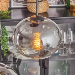 Apedo Suspension, Boule lumineuse, Suspension Clair, Fumé, 4 lumières