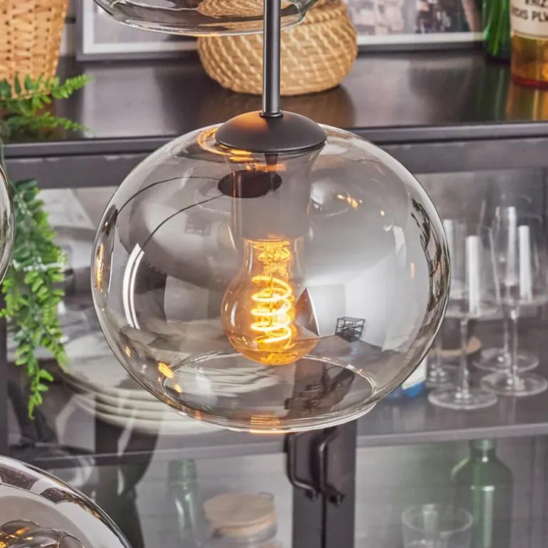 Apedo Suspension, Boule lumineuse, Suspension Clair, Fumé, 4 lumières