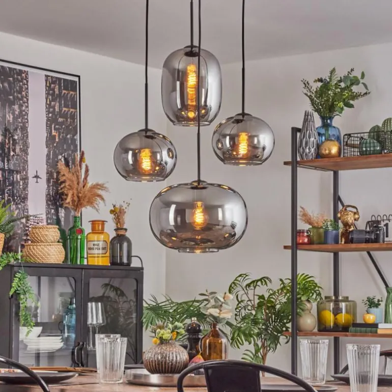 Apedo Suspension, Boule lumineuse, Suspension Fumé, 4 lumières