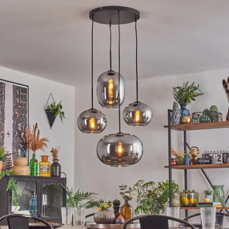 Apedo Suspension, Boule lumineuse, Suspension Fumé, 4 lumières