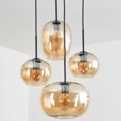 Apedo Suspension, Boule lumineuse, Suspension Ambre, 4 lumières