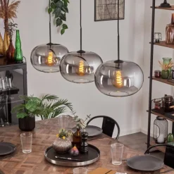 Apedo Suspension Noir, 3 lumières