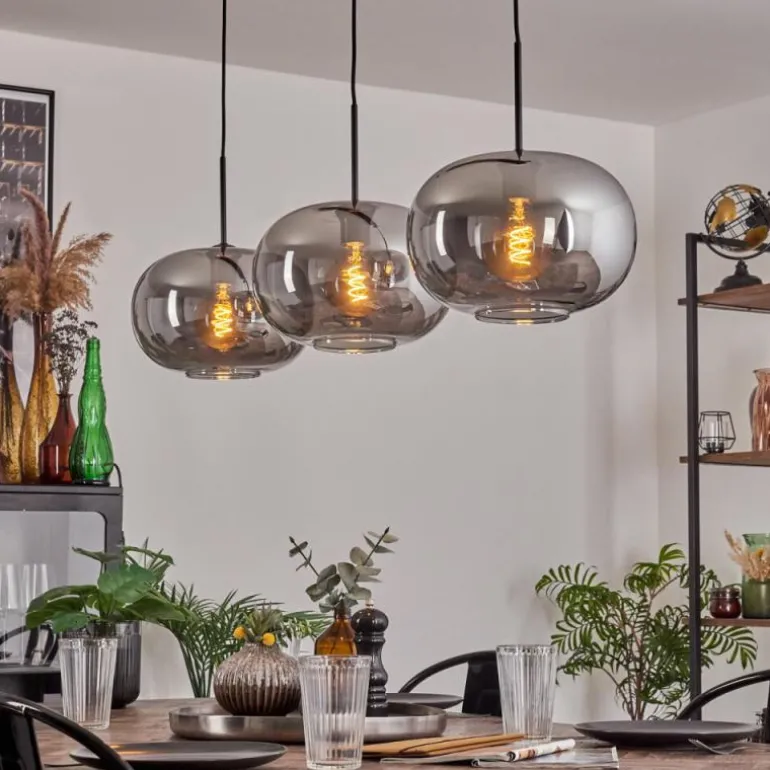 Apedo Suspension Noir, 3 lumières