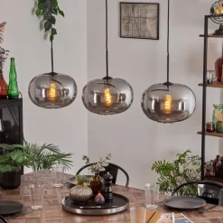 Apedo Suspension Noir, 3 lumières