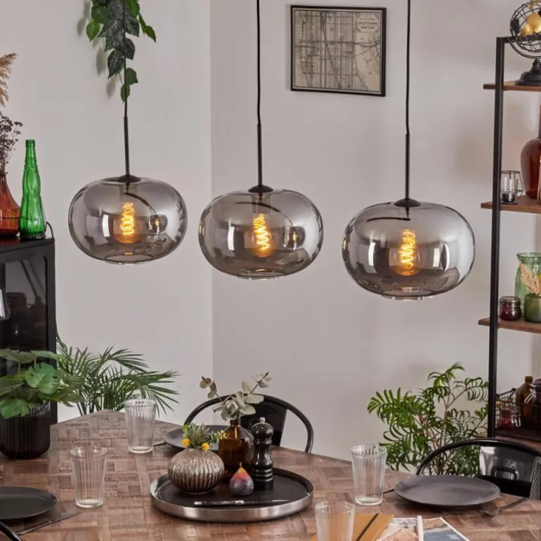 Apedo Suspension Noir, 3 lumières